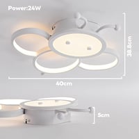 KAUCQI 40 cm méh mintás LED mennyezeti lámpa gyerekszobába távirányítós fényerőszabályzós éjszakai fény 3000-6000K 6