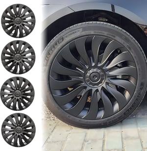 KAVANIC poklopci glavčine za Tesla Model Y Highland, 4 komada, 18", mat crni (2020-2023)