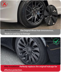 KAVANIC 4db Kerékagy Sapka Tesla Model 3 Highland 2024-2025 18 Hüvelyk Fekete 5