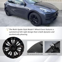 KAVANIC Tesla Model Y 2020-2023 kerékborítás 19 hüvelyk matt fekete 4 darab szett 4