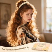 Agrafă de păr tip banană cu model de leopard Kavya pentru femei și fete - set de 6 accesorii de păr vintage din plastic, antiderapante 2