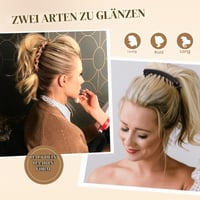 Agrafă de păr tip banană cu model de leopard Kavya pentru femei și fete - set de 6 accesorii de păr vintage din plastic, antiderapante 3