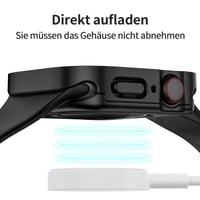 Kawoco 2 v 1 vodotesný kryt na Apple Watch Series 9/8/7 45 mm so zabudovaným tvrdeným sklom, HD ochranný kryt na dotykový displej pre iWatch 45 mm, modrý 5