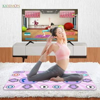 KAXIMON Táncos Szőnyeg TV-hez HDMI Csatlakozóval Dupla Vezeték Nélküli Táncpad Gyerekeknek 6-13 Éveseknek Rózsaszín PVC 5