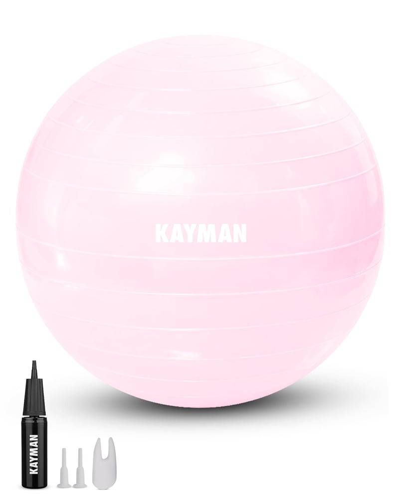 Gymnastická lopta KAYMAN 65 cm – systém Anti-Burst, protišmykové krúžky, joga, pilates, fitness, tréning rovnováhy, na doma aj do posilňovne