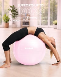 Gymnastická lopta KAYMAN 65 cm – systém Anti-Burst, protišmykové krúžky, joga, pilates, fitness, tréning rovnováhy, na doma aj do posilňovne 5