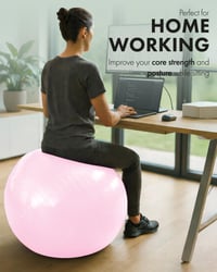 Gymnastická lopta KAYMAN 65 cm – systém Anti-Burst, protišmykové krúžky, joga, pilates, fitness, tréning rovnováhy, na doma aj do posilňovne 7