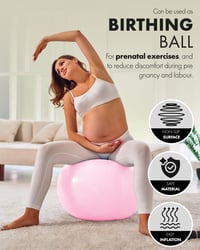 Gymnastická lopta KAYMAN 65 cm – systém Anti-Burst, protišmykové krúžky, joga, pilates, fitness, tréning rovnováhy, na doma aj do posilňovne 6