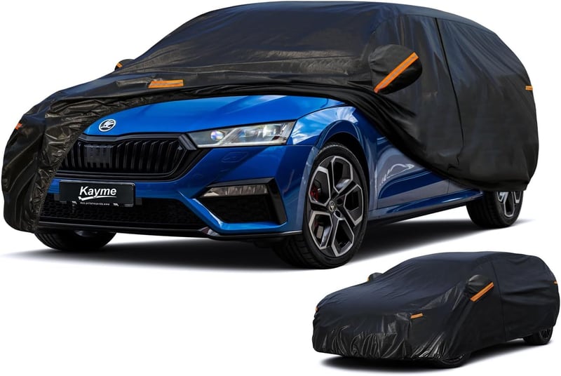 Kayme 7 rétegű vízálló autótakaró Skoda Octavia Combi-hoz reflektív csíkokkal