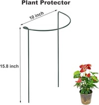 KAZITOO 12 db fémes félkör növénytartó 40x25 cm + 6 db öntöző szett 2