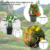 KAZITOO 12 db fémes félkör növénytartó 40x25 cm + 6 db öntöző szett 5