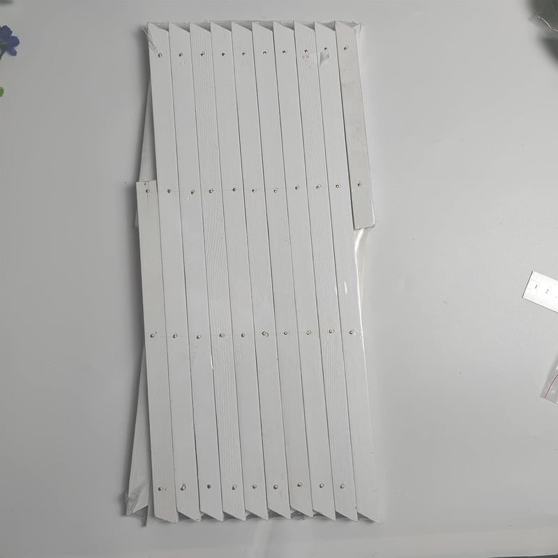 KAZITOO Fa Kerti Spalié 180x33cm Fehér Kiterjeszthető Növénytartó Horog