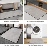 KAZOLEN Csúszásmentes Fürdőszobai Szőnyeg 60x90cm Szürke 9