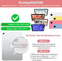 Tastatură rotativă KBCASE pentru iPad 10-11 inch, cu iluminare de fundal în 7 culori, QWERTZ 2