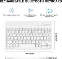 KBCASE iPad 10. generáció billentyűzetes tok ceruzatartóval, Bluetooth billentyűzet 6
