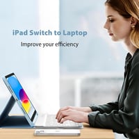 KBCASE iPad 10. generáció billentyűzetes tok ceruzatartóval, Bluetooth billentyűzet 9
