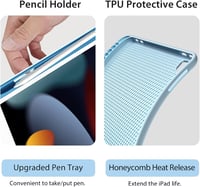 KBCASE iPad 10. generáció billentyűzetes tok ceruzatartóval, Bluetooth billentyűzet 8