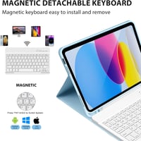 KBCASE iPad 10. generáció billentyűzetes tok ceruzatartóval, Bluetooth billentyűzet 3