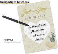 KCatsy Időt Ajándékozz Puzzle Születésnapi Utalvány Kártya Kitölthető Kuponnal 2