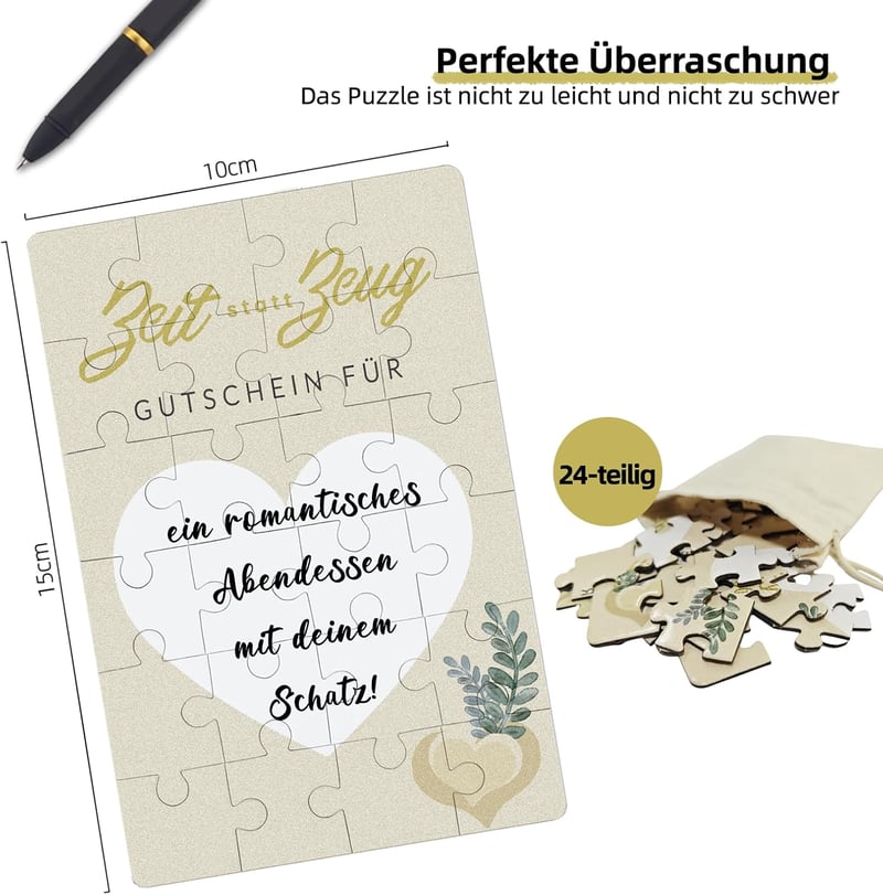 KCatsy Időt Ajándékozz Puzzle Születésnapi Utalvány Kártya Kitölthető Kuponnal