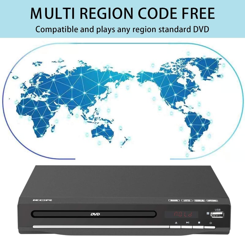 KCR DVD lejátszó TV-hez USB HDMI kábellel távirányítóval