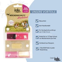Kda Repelentný náramok pre deti - Dizajn jednorožec - Nylon - Bezpečná ochrana proti komárom na leto, tábory, do záhrady a školy 4