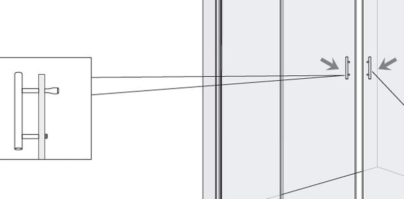 KEABATH fekete zuhanyzó ajtófogantyú 2db 145mm üvegajtó kilincs csomag