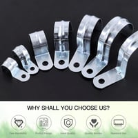 كايدك 1-1/4 colos egyfuratos csőbilincs szett 20 db cinkezett acél U alakú EMT kábelcső rögzítő kapocs 7