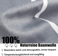 KEAYOO Csíkos Ágynemű Szett 155x220 cm - 100% Pamut Cipzáras Párnahuzat és Paplanhuzat, Szürke-Fehér Mintázat, Kétoldalas 3