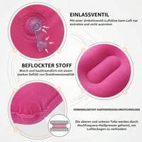 Nafukovací vankúš KeDeFenWen 2 ks – Súprava vankúša na krk a vankúša na sedenie, kempingový cestovný vankúš, plážový vankúš, vzduchový vankúš na turistiku, k pláži a na vonkajšie kempovanie 2