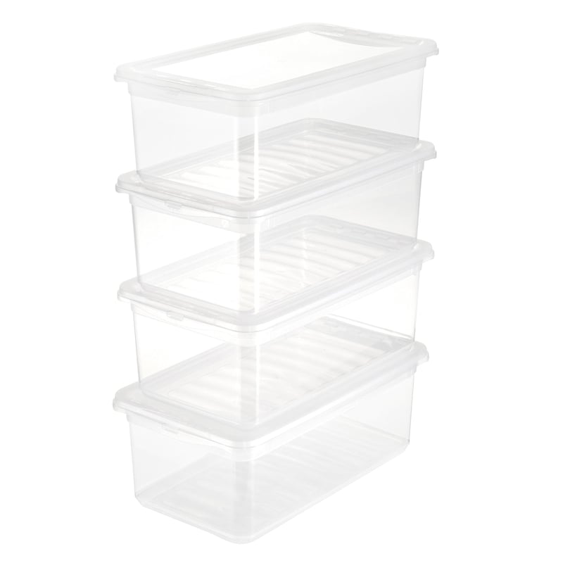 úložný box keeeper Bea so systémom odvetrávania, 4 ks - 5,6 l, priehľadný