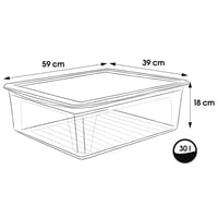 keeeper Bea kutija za pohranu Air Control System, 59 x 39 x 18 cm, 30 L, prozirna 2