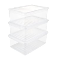 keeeper Bea Set kutija za pohranu, 3 kom., 3 x 11 L, 39 x 26,5 x 14 cm, sa sustavom za regulaciju zraka, prozirne 2