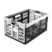 Skladací úložný box keeeper Ben, 2 ks, 54x37x28 cm, 45 l, s rukoväťami Soft-Touch, svetlosivý 3