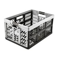Skladací úložný box keeeper Ben, 2 ks, 54x37x28 cm, 45 l, s rukoväťami Soft-Touch, svetlosivý 1