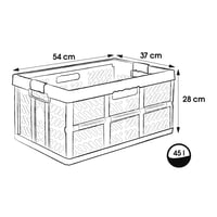 Skladací úložný box keeeper Ben, 2 ks, 54x37x28 cm, 45 l, s rukoväťami Soft-Touch, svetlosivý 2