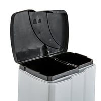 Pedálový kôš na odpadky keeeper Gunnar, 2 nádoby (7 l + 15 l), strieborná farba, neúplná súprava (stav: pozri 2. obrázok) 6
