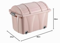 Keeeper Kamil Pure úložný box s kolieskami a vekom, 58 x 37 x 40 cm, Nordic Pink 7