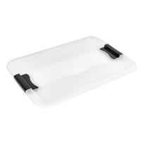 úložný box s kolieskami a uzatvárateľným vekom keeeper Konrad, 59,5 x 39,5 x 18 cm, 28 litrov, priehľadný 8