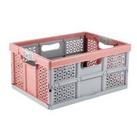 Keeeper Lea sklopiva kutija za pohranu, 32 L, 48,5 x 35 x 23,5 cm, nordijski crvena, meke ručke, nosivost 30 kg, sigurna za hranu, štedi prostor 1