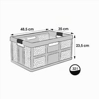 Keeeper Lea sklopiva kutija za pohranu, 32 L, 48,5 x 35 x 23,5 cm, nordijski crvena, meke ručke, nosivost 30 kg, sigurna za hranu, štedi prostor 2