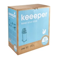 stojan na odpadkové vrecia keeeper Modular 100 l, strieborná a antracitová farba, pre systém OKT Modular 9