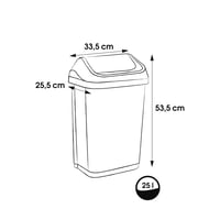Keeeper Swantje Odpadkový kôš s výklopným vekom 25 litrov grafitovo sivý kôš na odpad s vekom do domácnosti 2