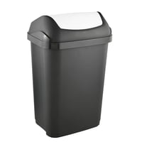 Keeeper Swantje Odpadkový kôš s výklopným vekom 25 litrov grafitovo sivý kôš na odpad s vekom do domácnosti 5