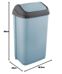 Odpadkový kôš s výklopným vekom keeeper Swantje, 50 l, Nordic Blue, 38,5 x 29 x 66 cm 6
