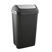Coș de gunoi keeeper Swantje cu capac basculant, 50 l, gri grafit 3
