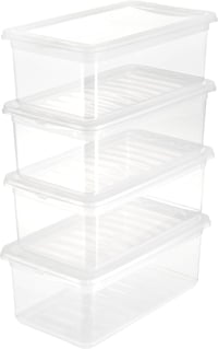 keeeper Tároló Doboz Szellőzőrendszerrel 4 db 5,6 L Átlátszó Bea - Set: 4x 5,6 L, Transparent 1