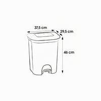 Odpadkový kôš s pedálom keeeper Torge, 2 nádoby, 2 x 11 l, strieborný 2