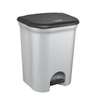 Odpadkový kôš s pedálom keeeper Torge, 2 nádoby, 2 x 11 l, strieborný 1