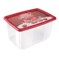 Úložný box keeeper Wika s vianočným motívom a vekom, červený, 55x39,5x29,5 cm, 45 l, stohovateľný 1